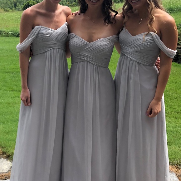 Amsale Dresses & Skirts - Amsale G851C Off the shoulder dress in Dove